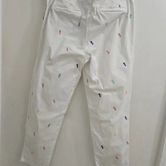 Talbots Pineapple Print Relaxed Chinos - Picture 4 of 10